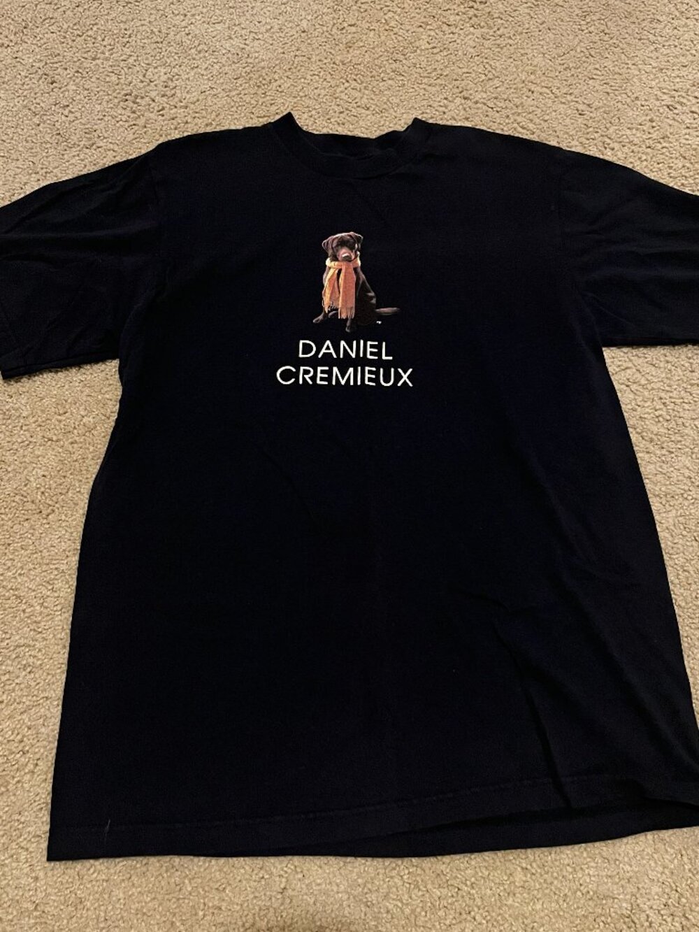 Daniel Cremieux Dog Graphic Tee M Black 100% Cotton Canada France